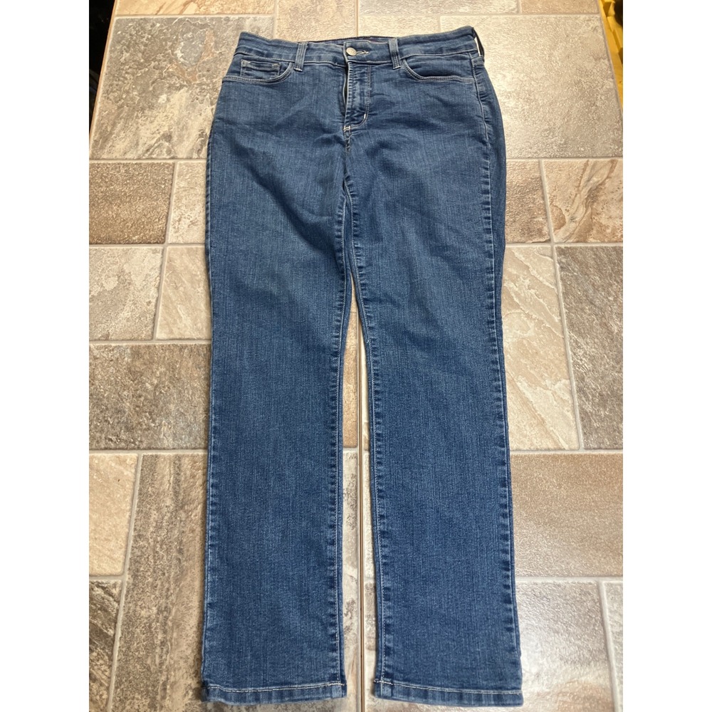 NYDJ Sheri Slim Jeans Womens 6P Petite Blue Wash Lift Tuck Technology